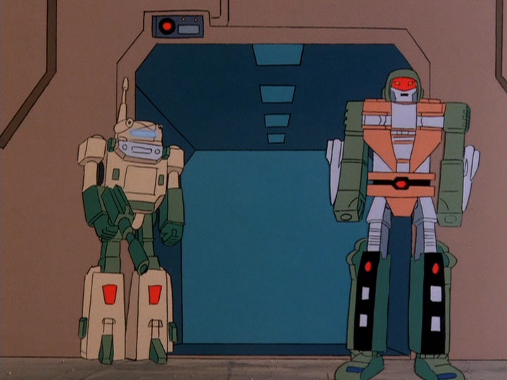 Defendor and Blaster in the Challenge of the GoBots episode "It's the Thought That Counts"