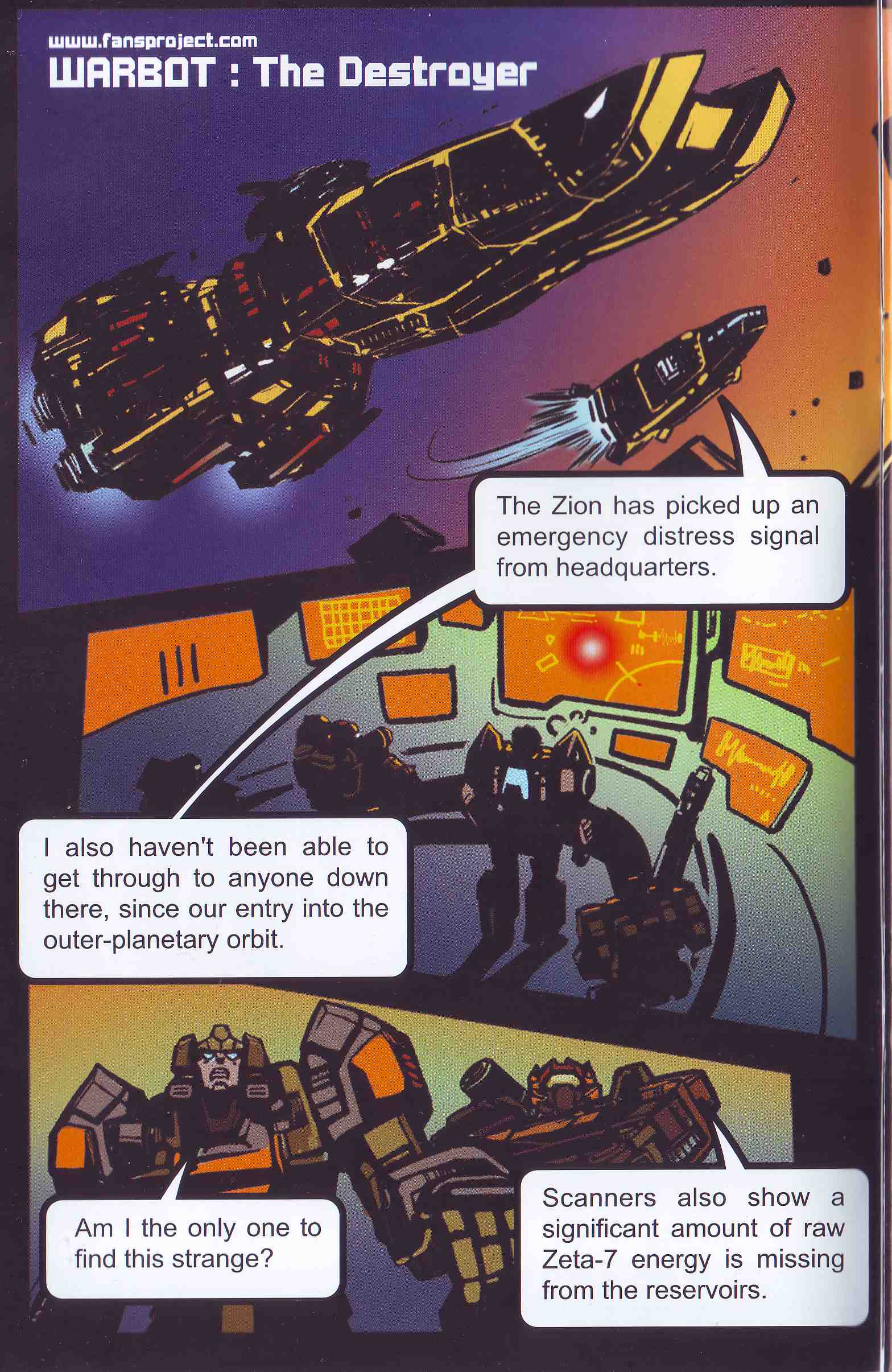 FansProject Destroyer comic page 1