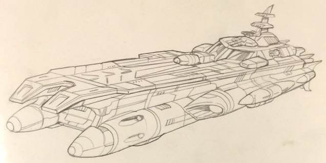 Concept art for Alpha Trion in ship mode by Marcelo Matere