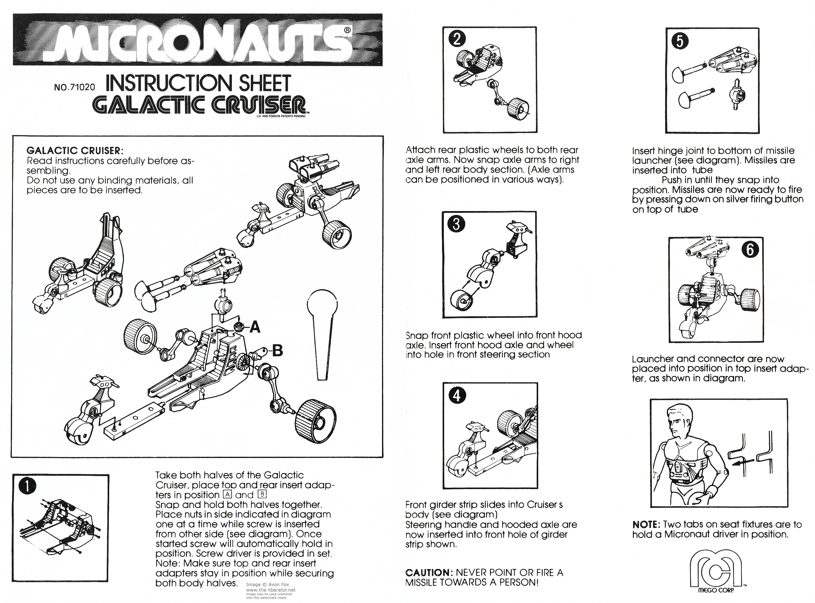 Galactic Cruiser instructions