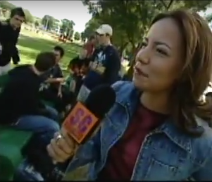 Connie Walker, reporting for Street Cents, in 2002