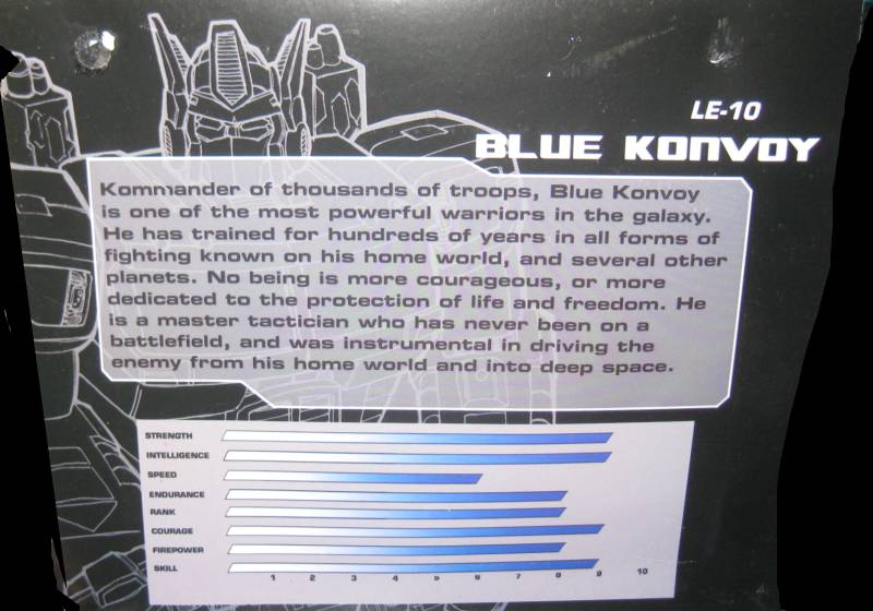 Blue Konvoy Tech Specs